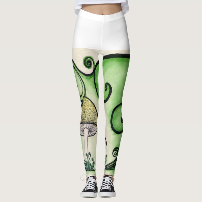 Mushroom swirly leggings (Front)