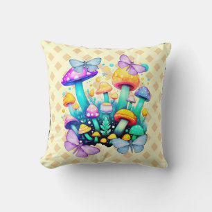 mushroom throw pillow