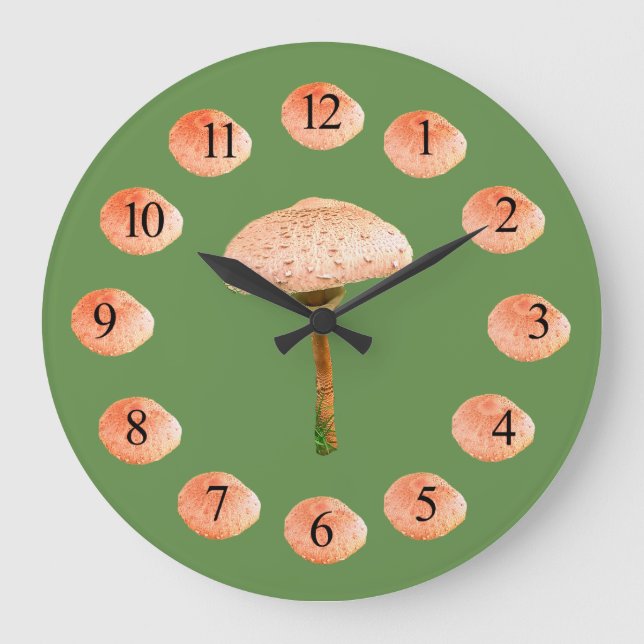 Mushroom time  Wall Clock (Front)