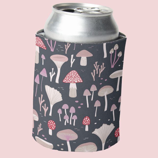 Mushroom Toadstool Fungi Can Cooler (Mushroom toadstool and fungi can cooler)