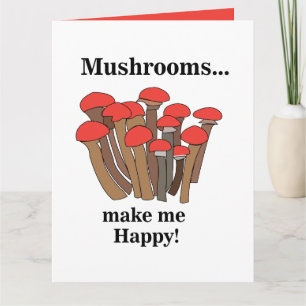 Mushroom Toadstool Red Mushrooms Card