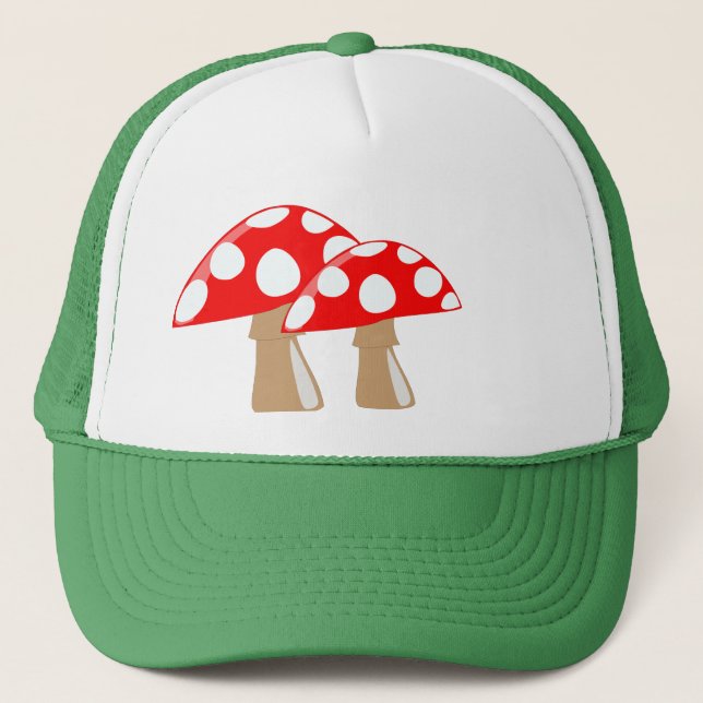 Mushroom Trucker Hat (Front)