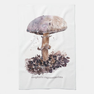 Mushroom Watercolor Kitchen Towel