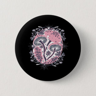 Mushroom Whimsigoth Art Design Classic 2 Inch Round Button