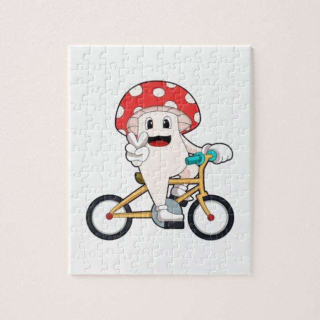 Mushroom with Bicycle.PNG Jigsaw Puzzle (Vertical)