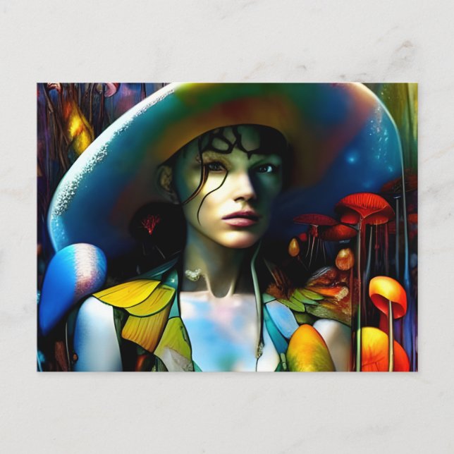 Mushroom Woman Postcard (Front)