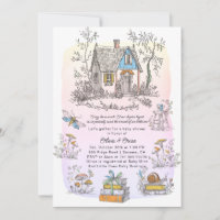 Mushroom Woodland Baby Shower Watercolor Tint