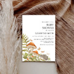 Mushroom Woodland Nature Baby Shower Invitation<br><div class="desc">Personalize this baby shower invitation by adding your details. The texts are fully editable for any event.</div>