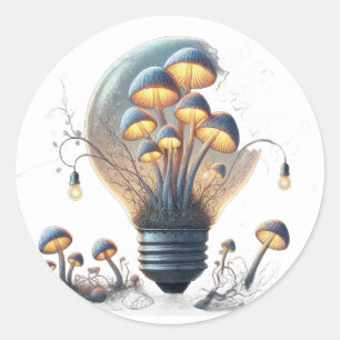 Mushrooming Ideas Classic Round Sticker