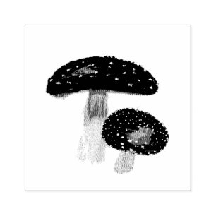 Mushrooms, Amanita muscaria Rubber Stamp