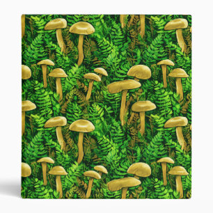 Mushrooms and Ferns on the Forest Floor Binder