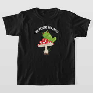 mushrooms and frog kid t-shirt