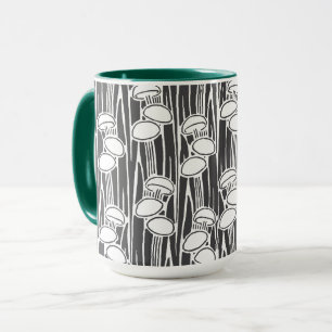 Mushrooms And Grass Pattern Mug