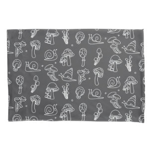 Mushrooms and Snails Pillowcase