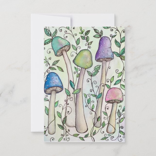 Mushrooms and Vines Card (Front)