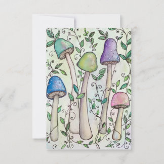 Mushrooms and Vines Card