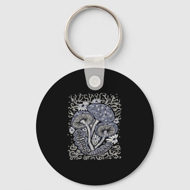 Mushrooms And Whimsigoth Keychain (Front)