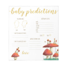 Mushrooms & bees baby predictions guessing game