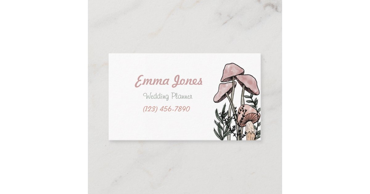 Mushrooms Business Card Zazzle