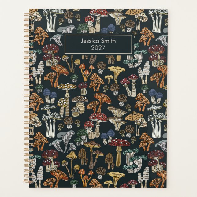 Mushrooms Cottagecore aesthetic Planner (Front)