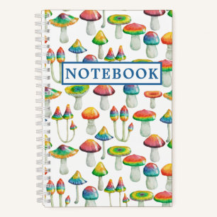 Mushrooms Cottagecore Illustrated Fungi Notebook