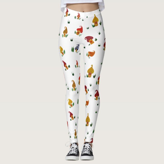 Mushrooms Custom Leggings (Front)