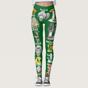 Mushrooms (edible and medicinal) leggings