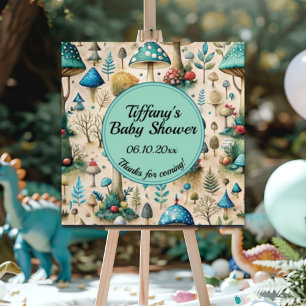 Mushrooms Fairyland Baby Shower Welcome Sign