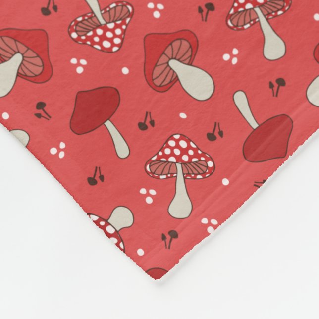 Mushrooms Fleece Blanket (Corner)