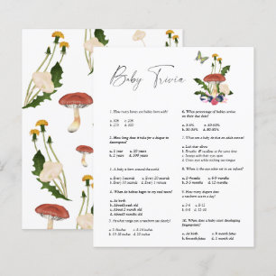 Mushrooms forest - Baby Trivia Baby Shower Game