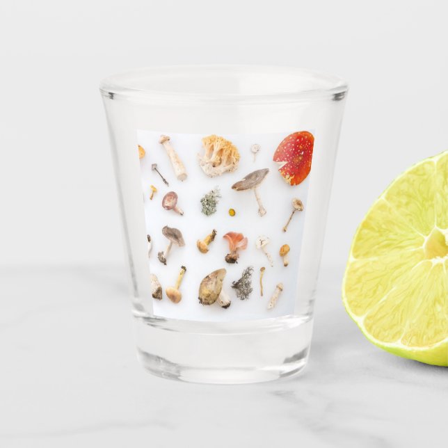 Mushrooms Fungus Shot Glass (Front)