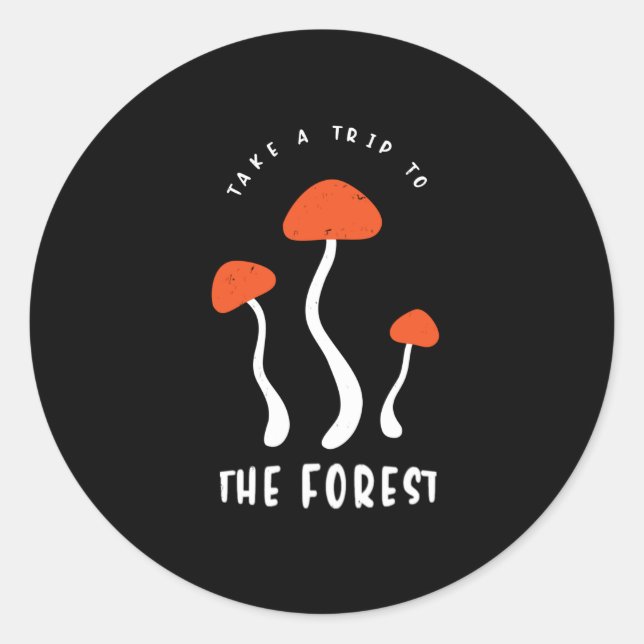 Mushrooms Humour Funny Sayings Mushroom Picker Classic Round Sticker (Front)