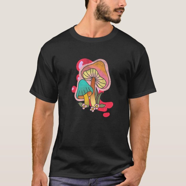 Mushrooms Hunting Mycology Foraging Mushroom T-Shirt (Front)