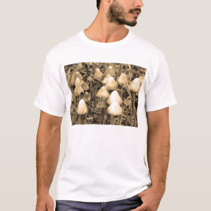 Mushrooms in Sepia T-Shirt