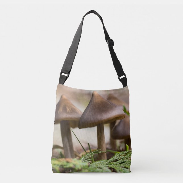 Mushrooms in the Forest  Crossbody Bag (Front)