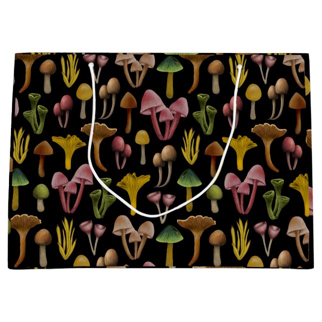 Mushrooms, Lichen & Colourful Fungi Large Gift Bag (Front)