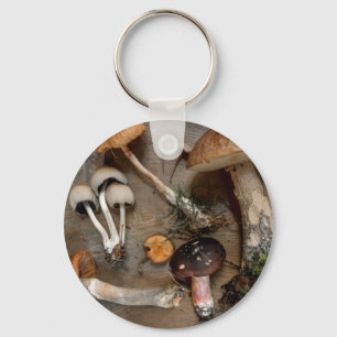 Mushrooms  Love Fungi Keychain