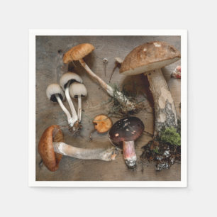 Mushrooms  Love Fungi Napkin