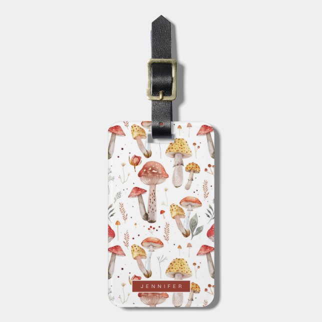 Mushrooms Luggage Tags (Front Vertical)