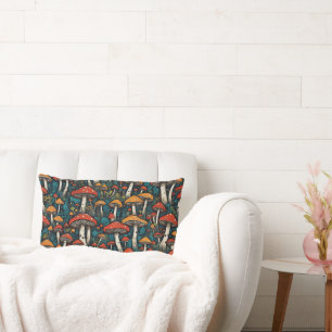 Mushrooms Lumbar Pillow