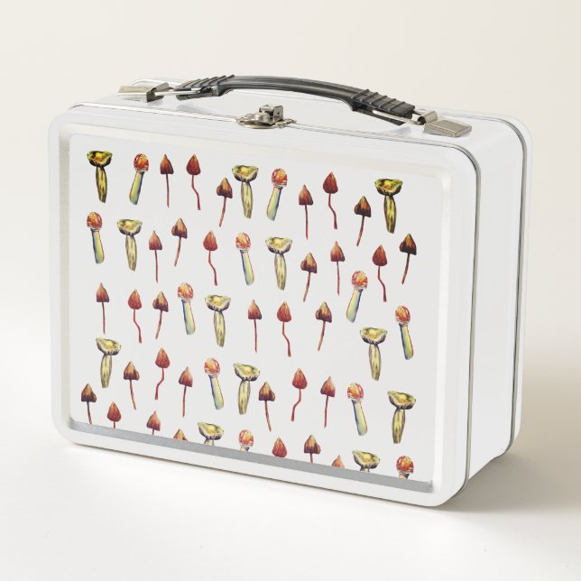 Mushrooms Magic Metal Lunch Box (Front)