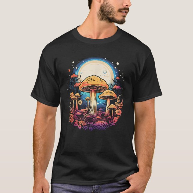 Mushrooms Moon  T-Shirt (Front)