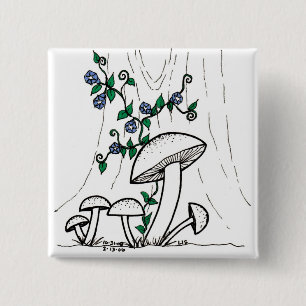 Mushrooms & Morning Glories button