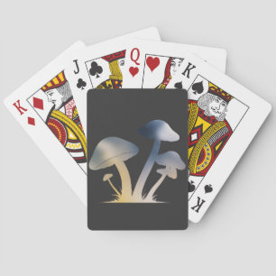 Mushrooms Nature Environment Life Silhouette Style Playing Cards