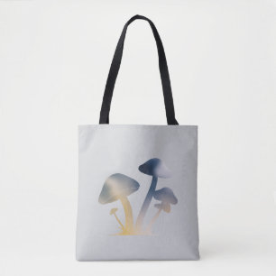 Mushrooms Nature Environment Life Silhouette Style Tote Bag