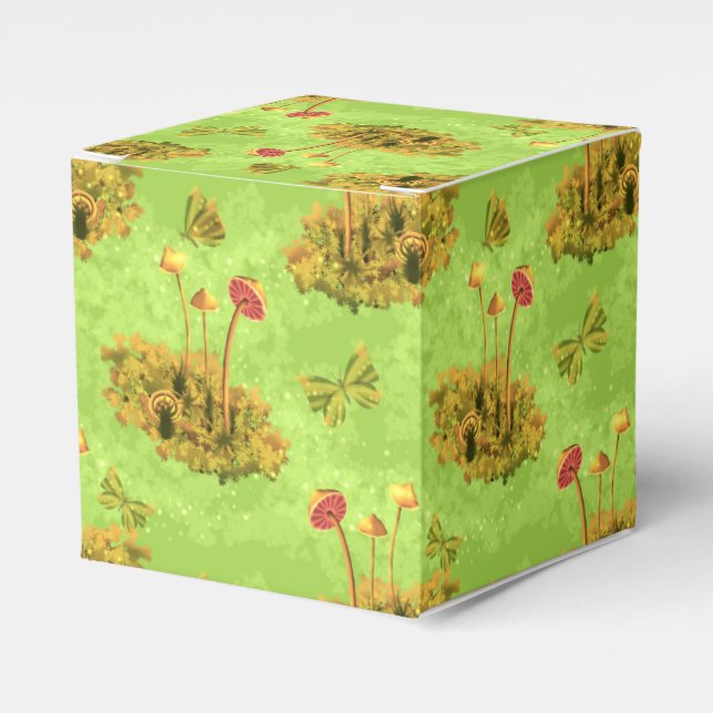 Mushrooms on a moss  favor box (Front Side)