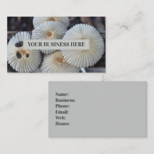 Mushrooms Outdoor Fungus Sprouting Mushroom Business Card