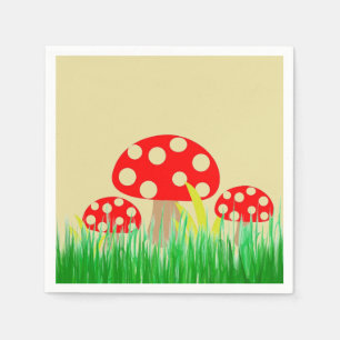 Mushrooms Paper Napkin
