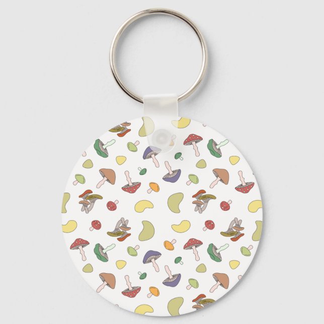 Mushrooms Pastel Keychain (Front)