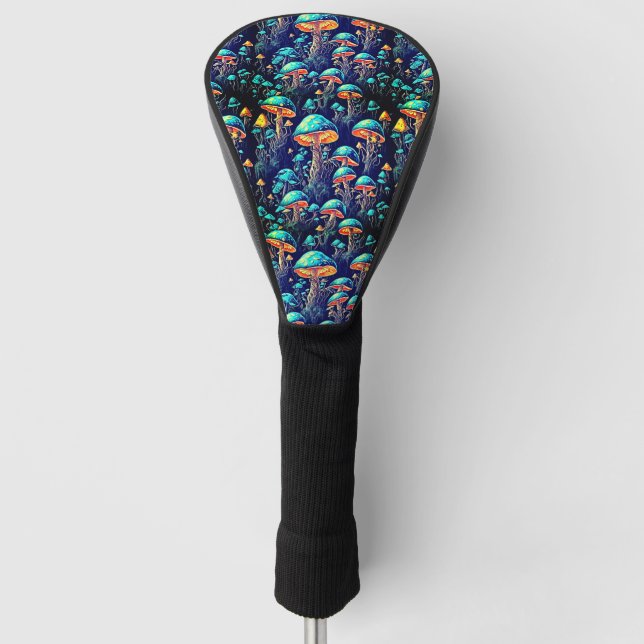 Mushrooms Pattern Golf Head Cover (Front)